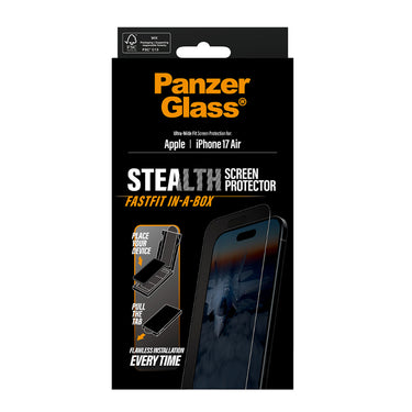 PanzerGlass Ultra-Wide Fit Stealth Screen Protector with Fastfit in-a-box for iPhone Air